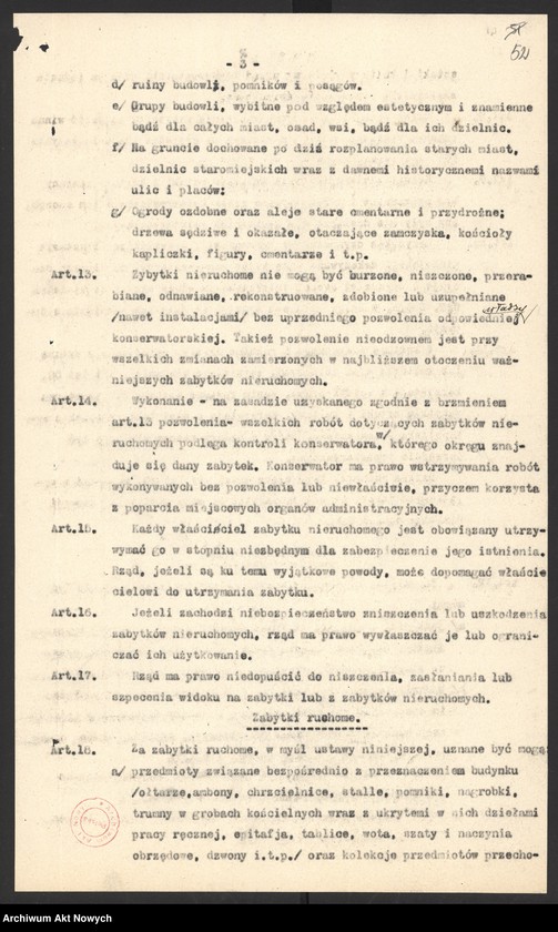 image.from.collection.number "Dekret Rady Regencyjnej o opiece nad zabytkami sztuki i kultury .111"