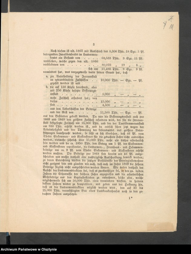 image.from.unit.number "Acta des 18ten Provinzial-Landtages der Stände des Königreichs Preußen. betreffend den Westpreussischen Landarmen Fonds in den 1864-1866"