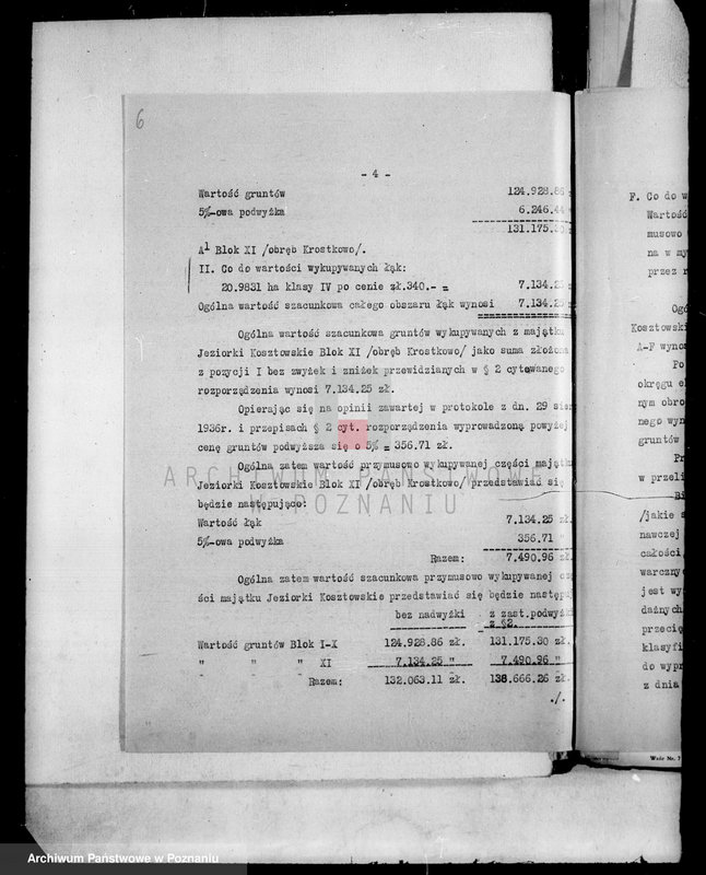 Obraz 10 z jednostki "Operat szacunkowy gruntów przymusowo-wykupionych z majątku Jeziorki Kosztowskie powiatu wyrzyskiego"