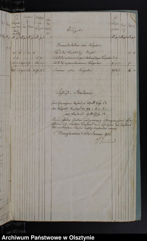 image.from.unit.number "Kirchspiels Schul-Cassen Rechnung von Kruklanken"