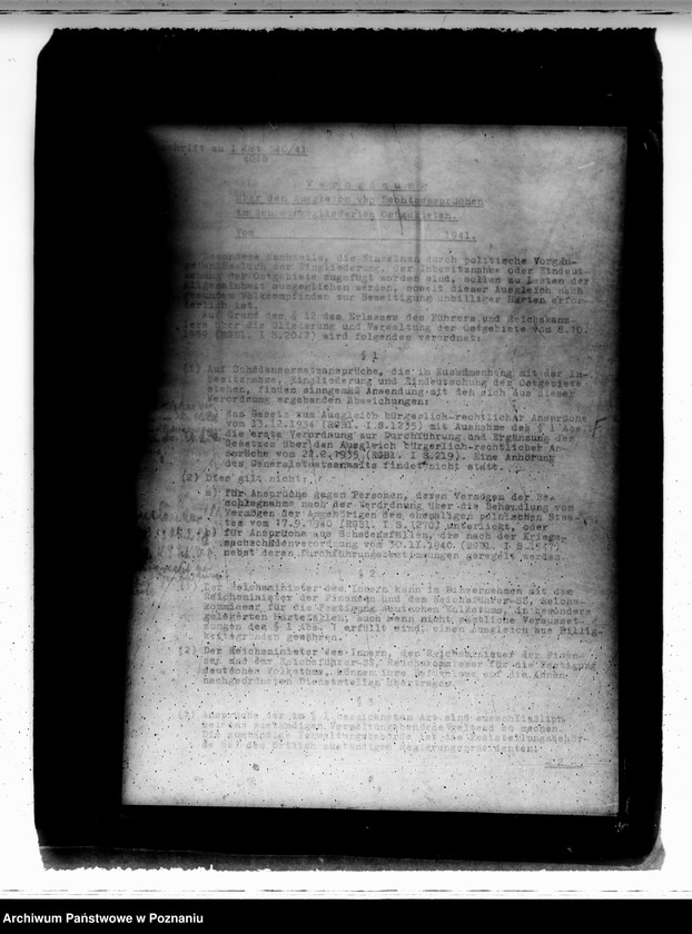 Obraz 8 z jednostki "Verordnung über den Ausgleich von Rechtsansprüchen"