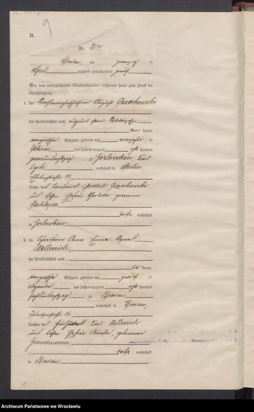 image.from.unit.number "Heirats-Haupt-Register Breslau IV 1912 Band 2"