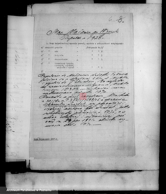 Obraz 11 z jednostki "Operat szacunkowy majątku Małocin powiatu wyrzyskiego"