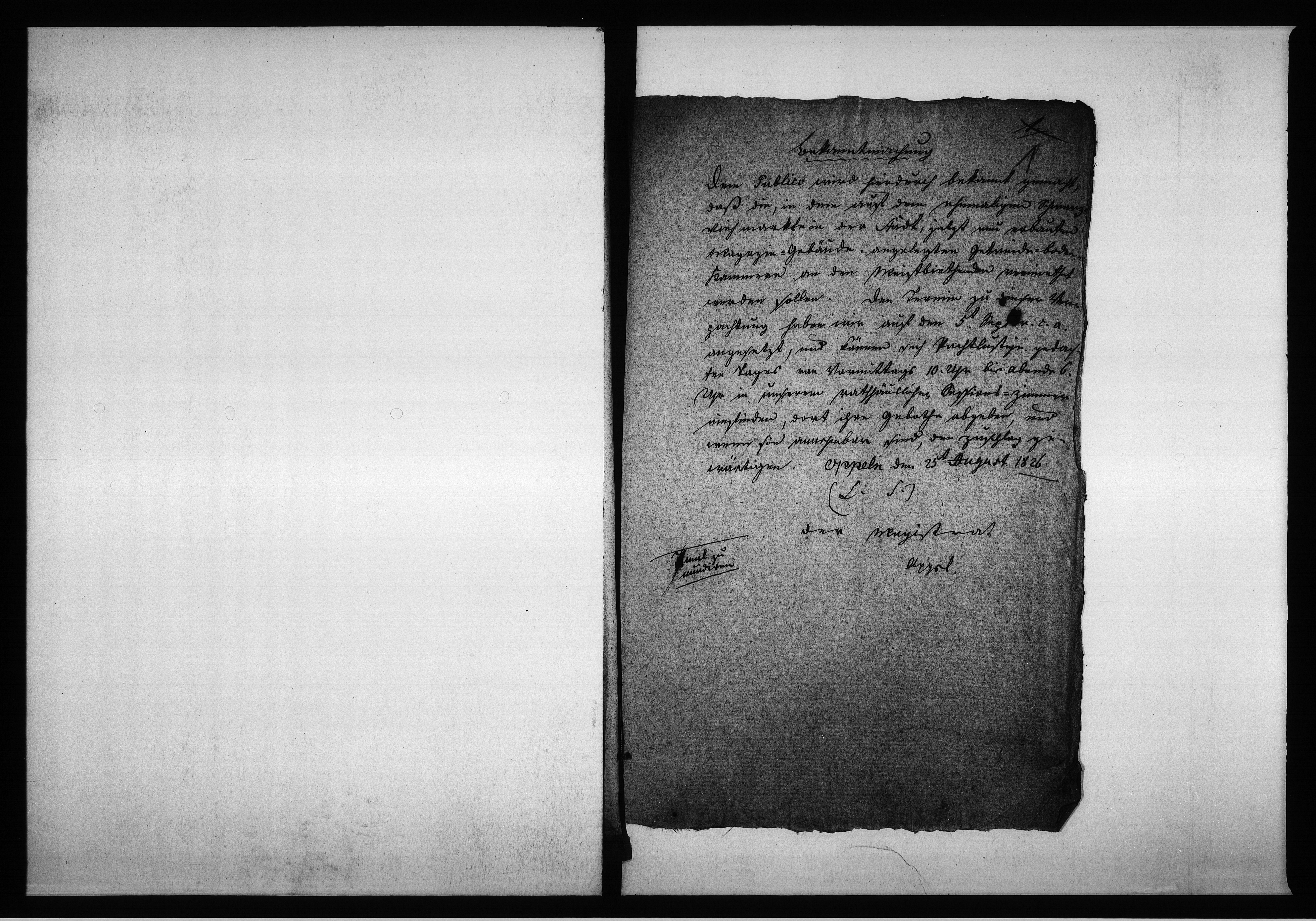 Obraz 5 z jednostki "Acta über die Verpachtung des neu erbauten Bauden und resp: Magazin Gebäudes Vol. I de anno 1828"