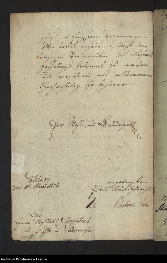 Obraz 4 z jednostki "[Requisition des Magistrats zu Goldberg betr. Nachlassenschaft des Schuhmachergesellen Hemme und betr. 21 entsprungenen Tuchmachergesellen]"