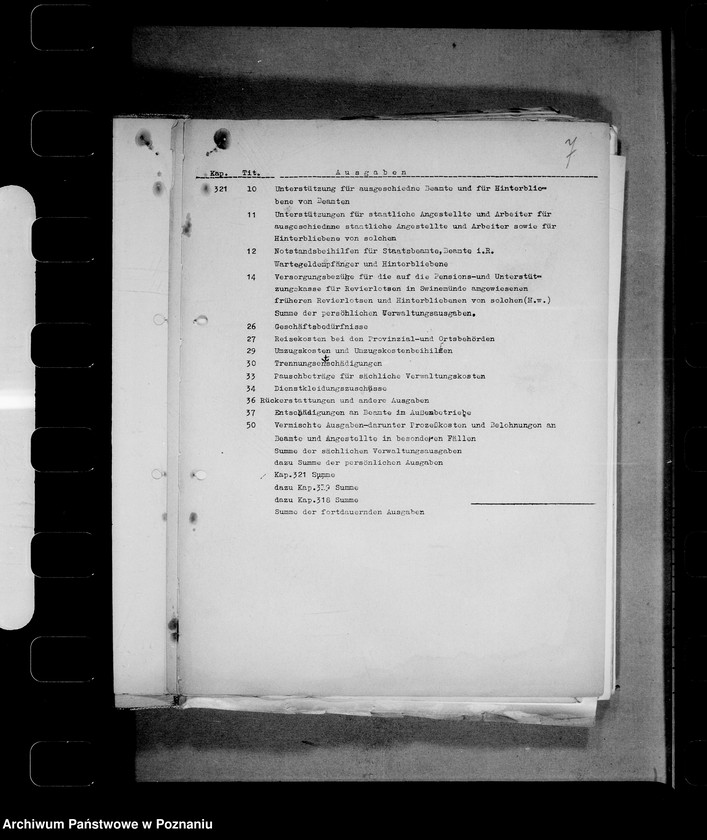 Obraz 11 z jednostki "Auszüge aus Haushaltsplänen, Kassenanschläge, Kassenabschlüsse etc."