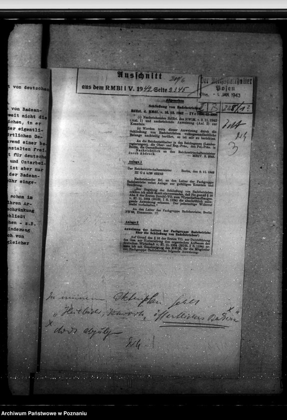 Obraz 8 z jednostki "Benutzung der Bäder durch ausländische Arbeitskräfte"