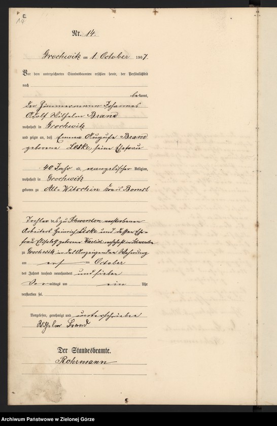 Obraz 16 z jednostki "Sterbe-Haupt-Register"