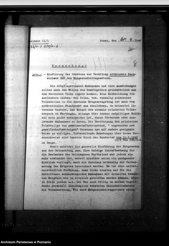 Obraz 11 z jednostki "Gesetz zur Verhütung erkrankten Zackwuchses"