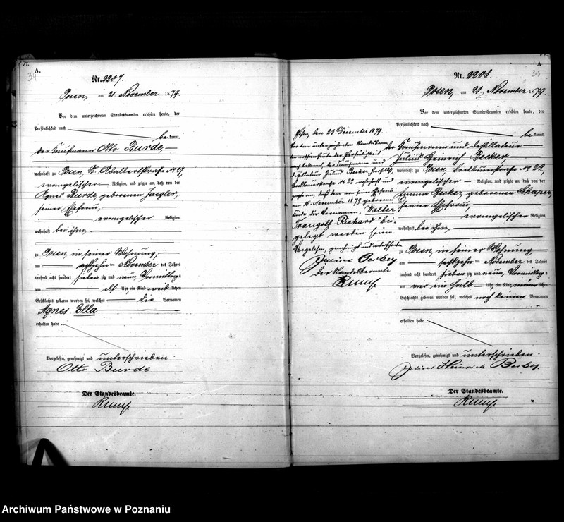 Obraz 20 z jednostki "Księga urodzeń t. V"