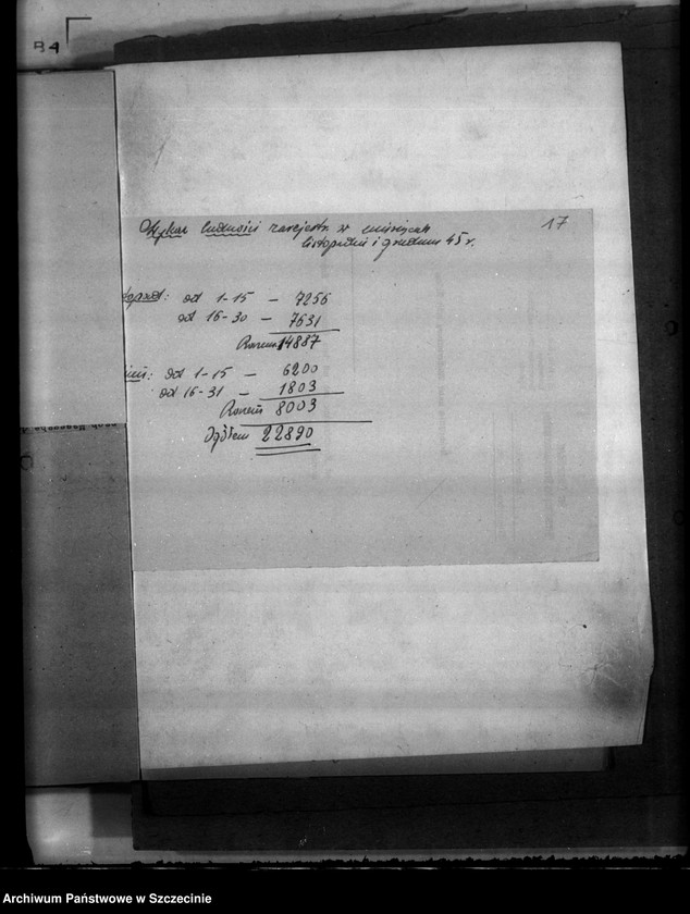 image.from.unit.number "Statystyka ruchu ludności w Szczecinie za rok 1946"