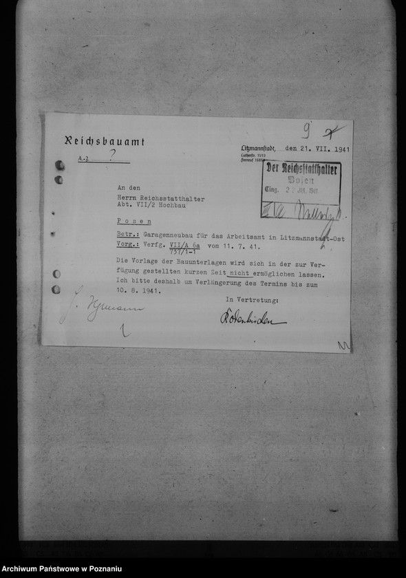 Obraz 14 z jednostki "Unterbringung der Arbeitsämter"