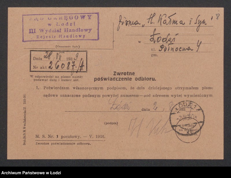 Obraz 10 z jednostki "Herszlik Kałma i Szlama Icek Kałma – wyrób krawatów, apaszek i szali"