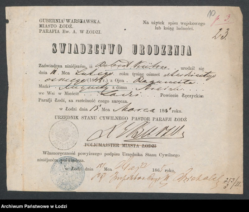 Obraz 12 z jednostki "[Aneksy od nr 253 do nr 265]"