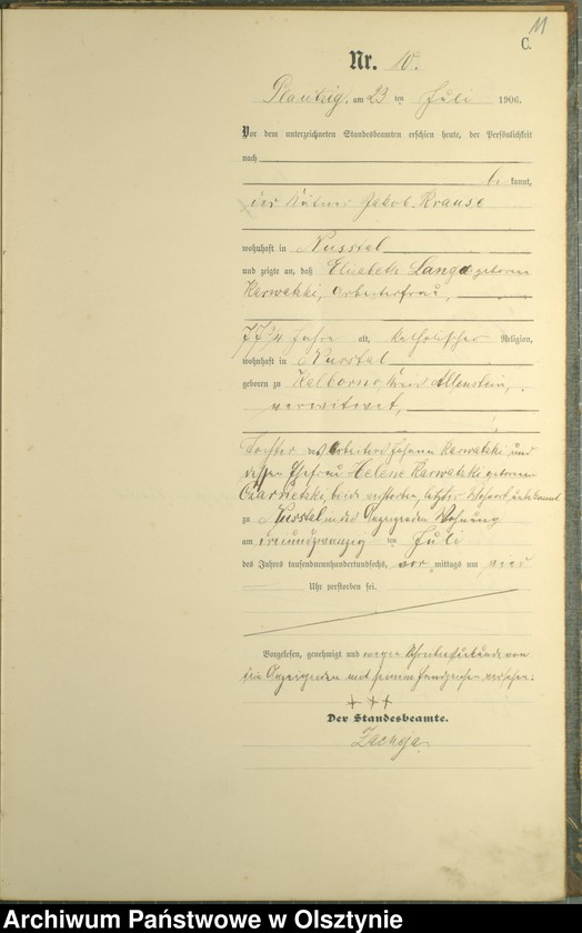 image.from.unit.number "Sterbe-Haupt-Register Nr 1 - 22"