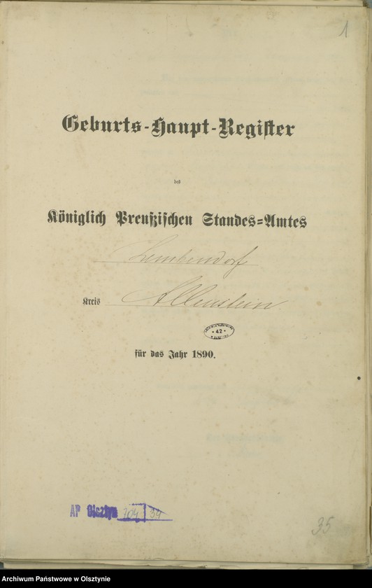 image.from.unit.number "Geburts-Haupt-Register Nr 1 - 127"