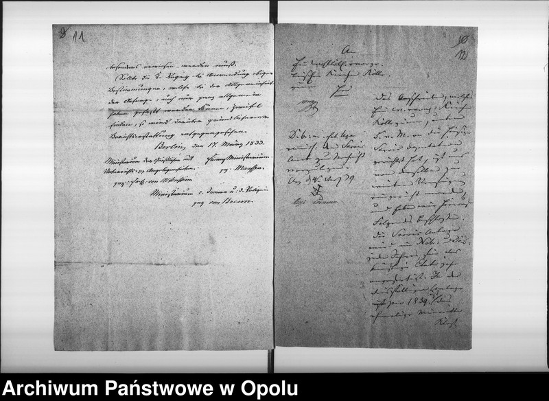 Obraz 11 z jednostki "Acta specialia des Magistrats zu Oppeln betreffend: die Entrichtung von Servis- und Communal-Beiträgen von dem, in den Besitz der evangelischen Gemeine übergangenen ehemaligen Minoriten - Klostergebäude de Anno 1839"