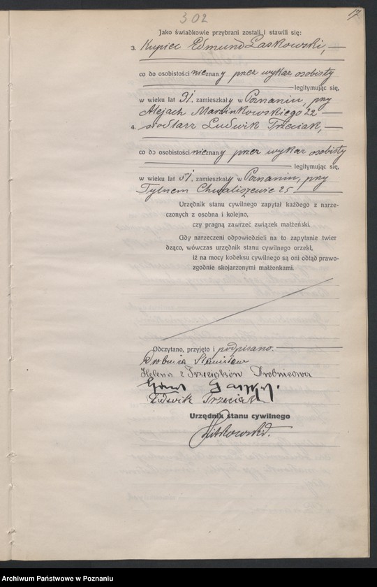 Obraz 19 z jednostki "Księga miejscowa małżeństw tom II [Rejestr główny małżeństw]"