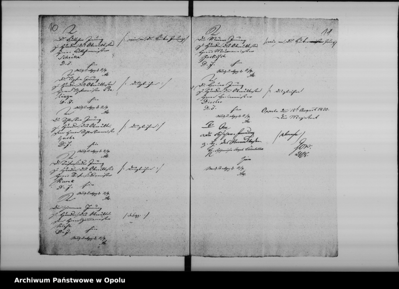 Obraz 10 z jednostki "Acta des Magistrats zu Oppeln betreffend die Errichtung des Gewerberaths am hiesigen Orte de anno 1850"