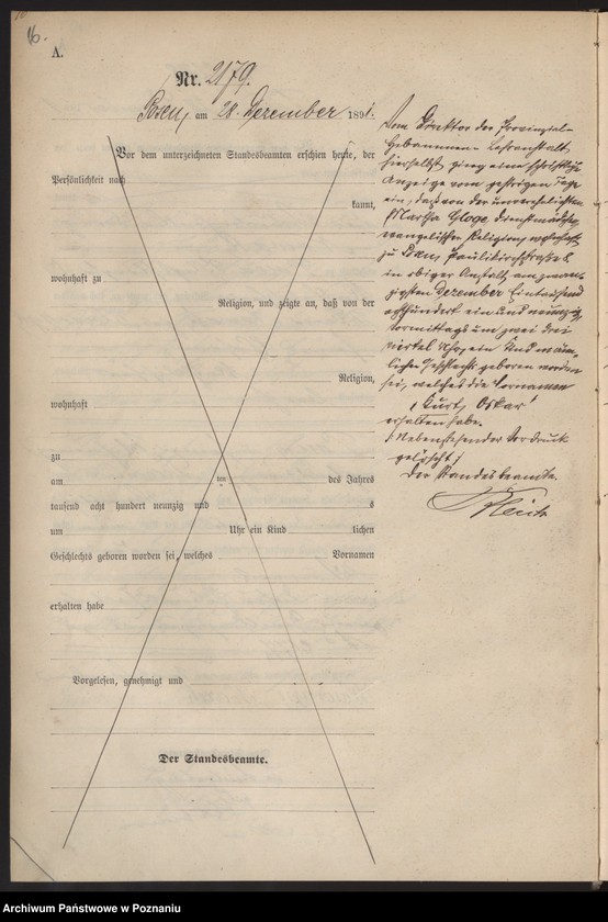 Obraz 19 z jednostki "Księga urodzeń t. VI"