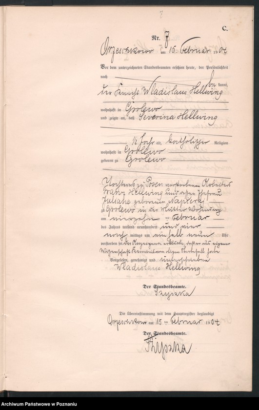 Obraz 10 z jednostki "Sterbe-Neben-Register"