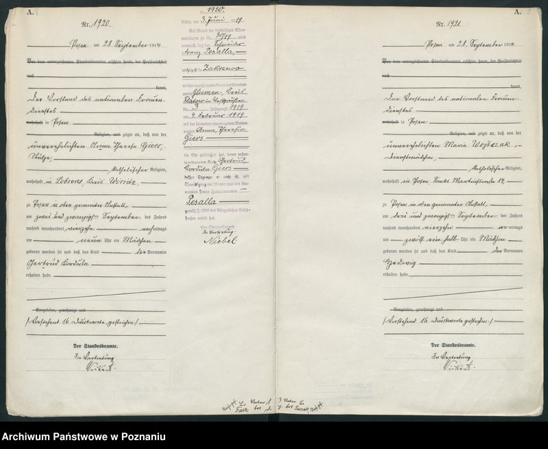 Obraz 7 z jednostki "Księga miejscowa urodzeń tom V-VI [Rejestr główny urodzeń]"