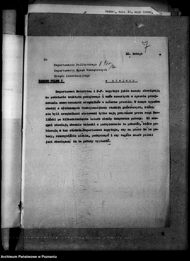 Obraz 11 z jednostki "Sprawy osobowe Departamenu Rolnictwa i Dóbr Państwowych emeryci"