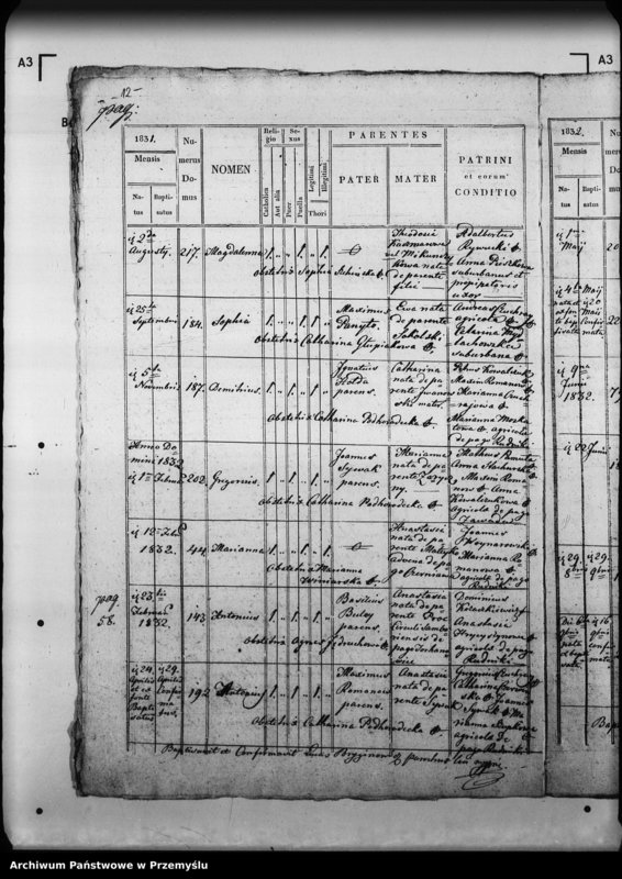 Obraz 16 z jednostki "[Kopie ksiąg metrykalnych parafii Mościska z filiami Lipniki, Rudniki, Zawada (dekanat Mościska)]"