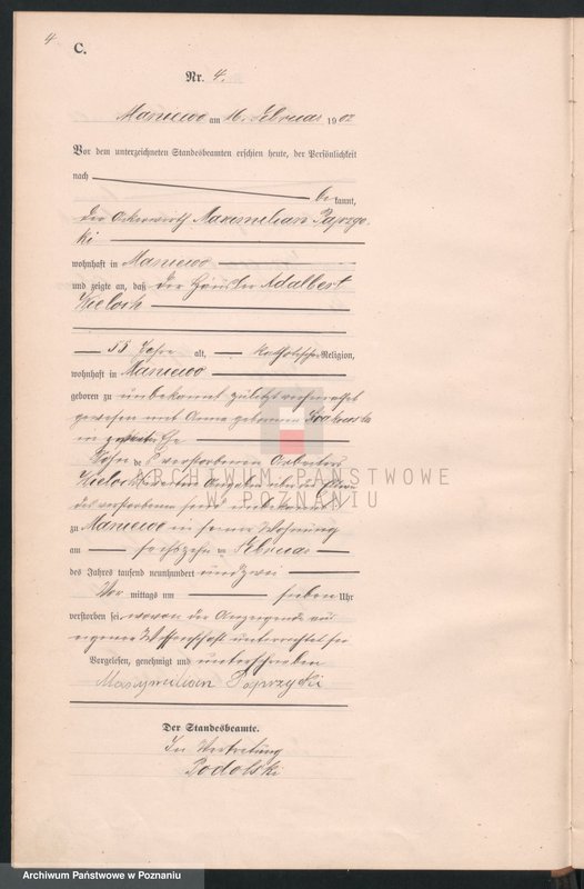 Obraz 7 z jednostki "Sterbe-Haupt-Register"