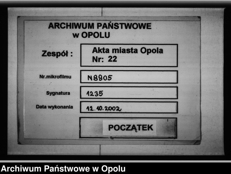 Obraz 1 z jednostki "Acta des Magistrats zu Oppeln betreffend Taxen der Gastwirthe und Flüssigkeits Maasse von 1846-48"