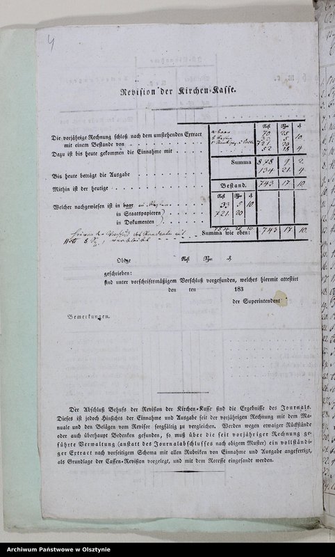 image.from.unit.number "Ertract aus der Jahres Rechnung der Kirchen Kasse zu Saalfeld"