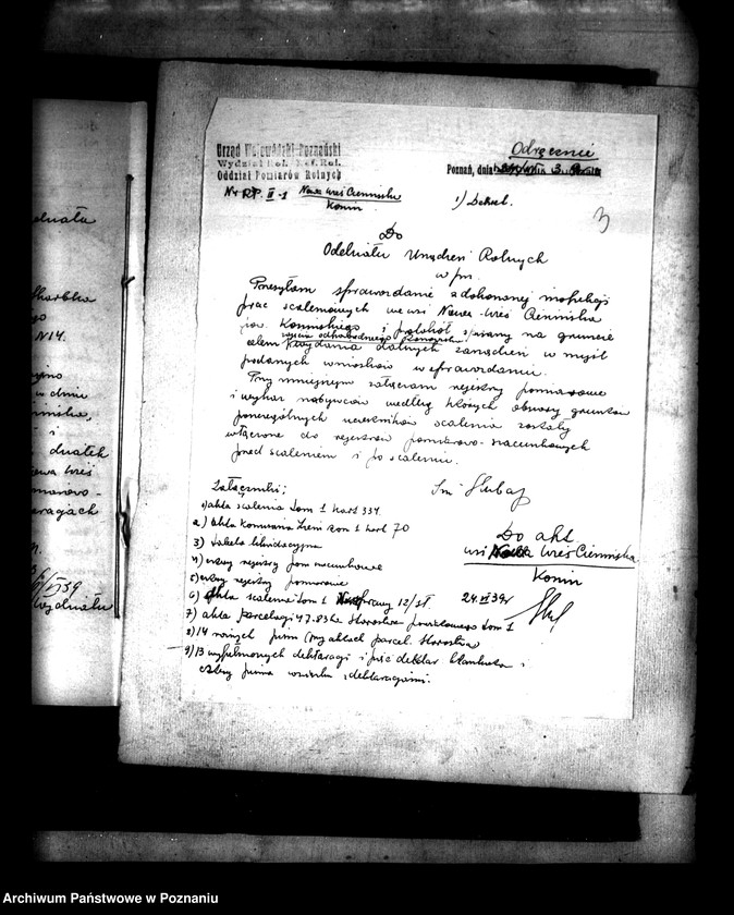 Obraz 6 z jednostki "Postępowanie techniczne przy parcelacji majątku Nowa-Wieś Cienińska"