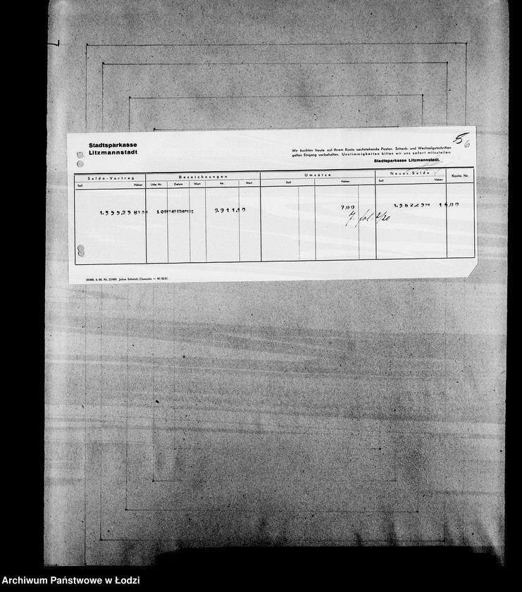 Obraz 10 z jednostki "Bankkonto nr 1600"