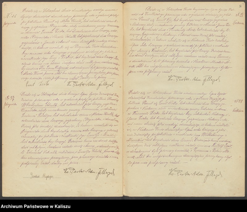 Obraz 10 z jednostki "Duplikat aktów stanu cywilnego urodzeń, zejść i ślubów. Akta zbiorowe małżeństw"