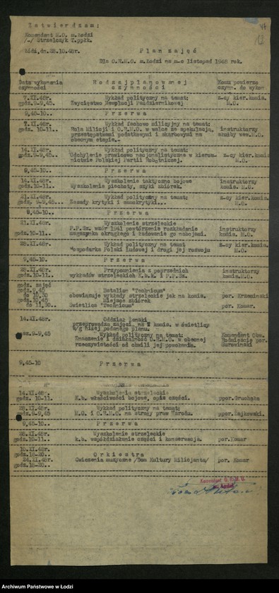 Obraz 13 z jednostki "Ochotnicza Rezerwa Milicji Obywatelskiej; sprawozdania, korespondencja"