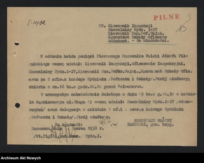 image.from.unit.number "Polecenia i interwencje instytucji państwowych i funkcjonariuszy Policji Państwowej u Komendanta Głównego. Korespondencja."
