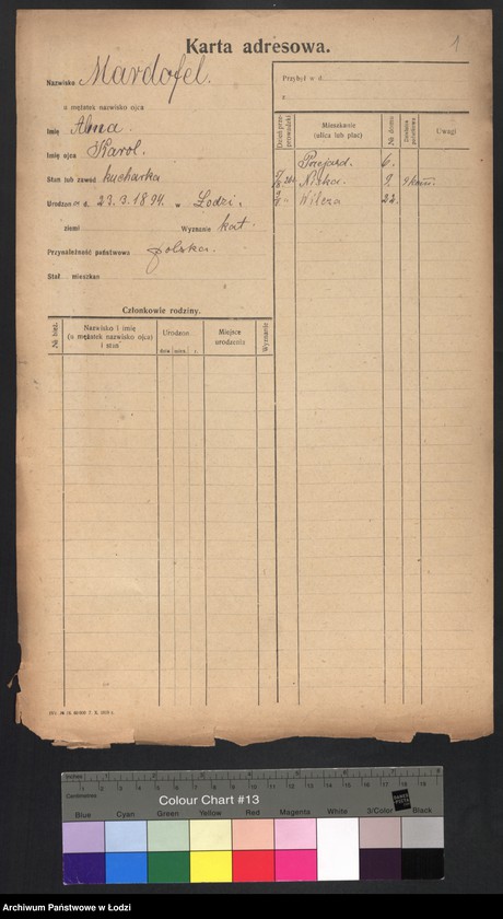 Obraz 3 z jednostki "[Spis ludności Łodzi] Mardofel - Markgraf"