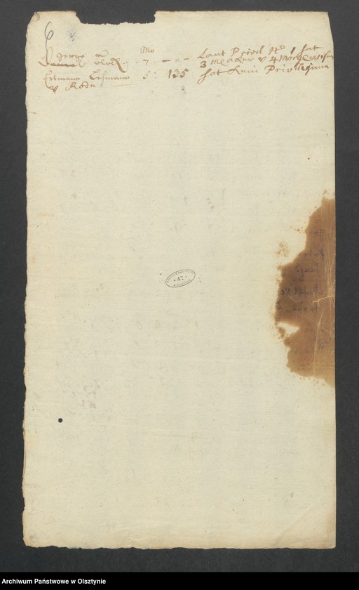 image.from.unit.number "Passarge, H. [Haupt] A. [Amt] Balga [Balga]. Die Vermeßung eines Stück Landes im Fischerdorf Passarge und einiger Wiesen in Kammeramte Carben"