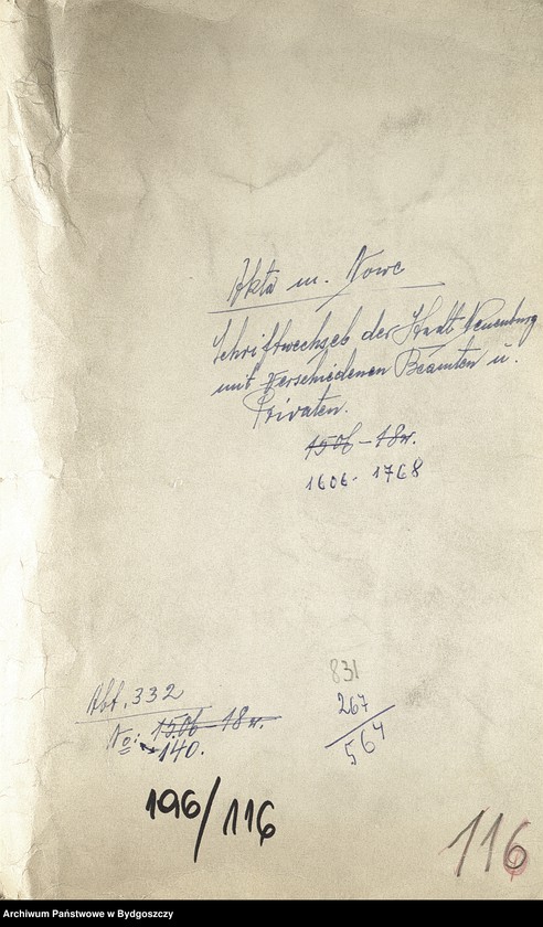 image.from.unit.number "Schriftwechsel der Stadt Neuenburg mit verschiedenen Beamten u. Privaten"