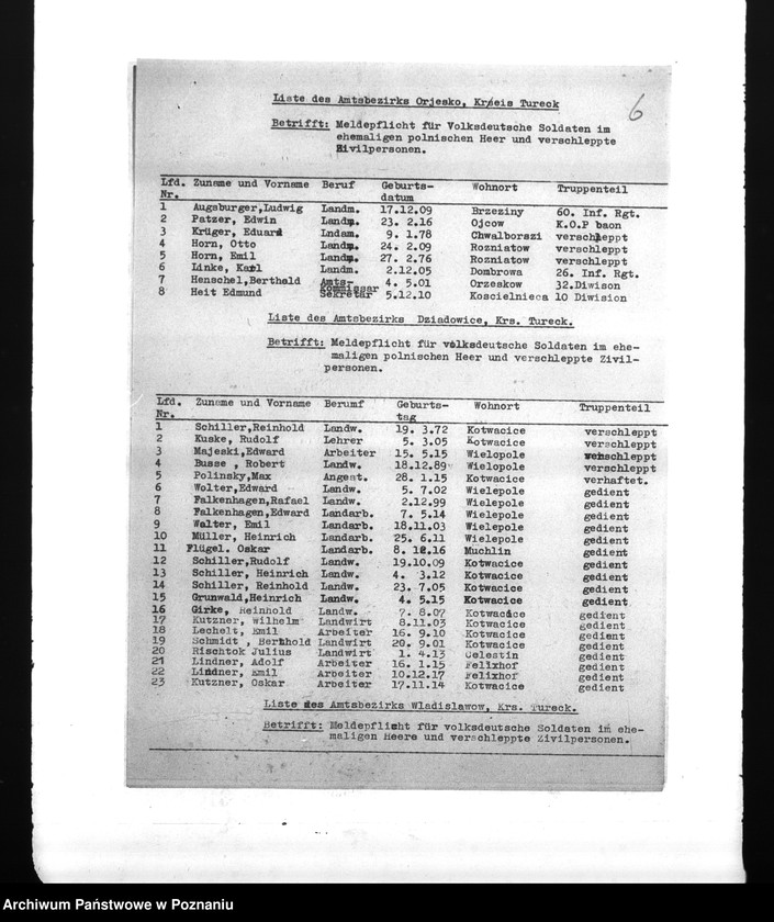 Obraz 10 z jednostki "Amtliche Meldungen Kreis Turek"