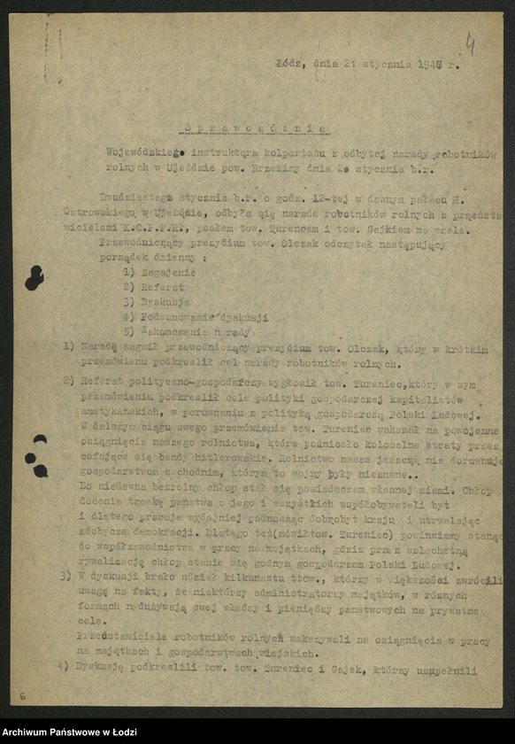 Obraz 5 z jednostki "Kolportaż - sprawozdania instruktora [wojewódzkiego] z wyjazdów w teren"