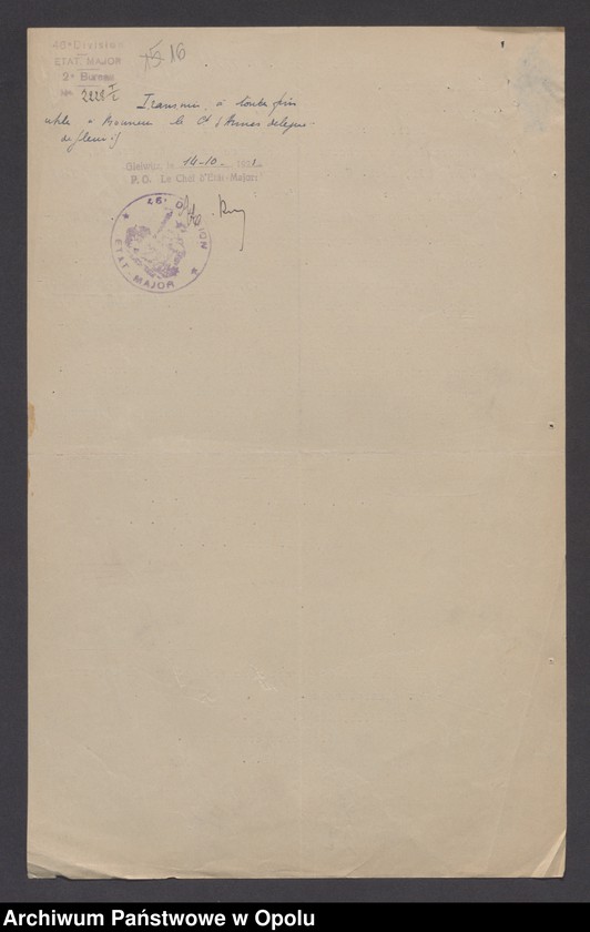 image.from.unit.number "/Korespondencja dotycząca spraw spornych: wypadki, incydenty - pisma, sprawozdania, raporty/ XI 1921"