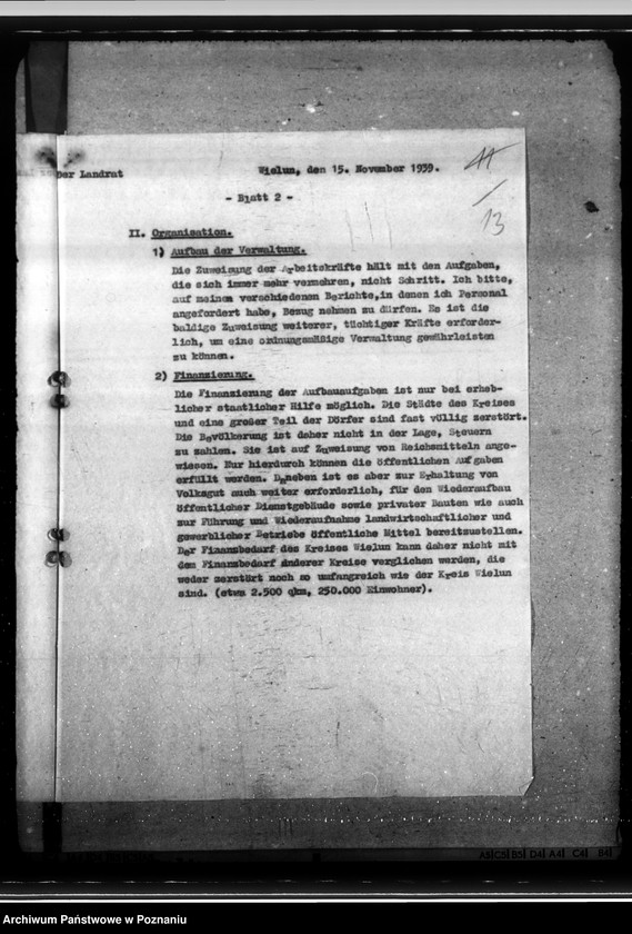 Obraz 16 z jednostki "Lageberichte aus dem Kreise Welun"