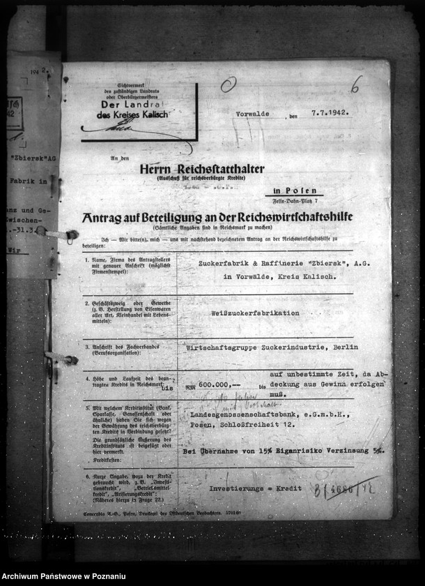 Obraz 10 z jednostki "Przyznanie pomocy gospodarczej dla cukrowni "Zbiersk""