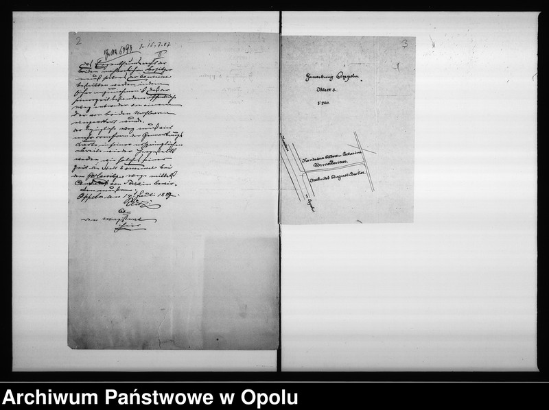 Obraz 6 z jednostki "Acta des Magistrats zu Oppeln betreffend den Weg zwischen dem Friedländer u[nd] Kandziora