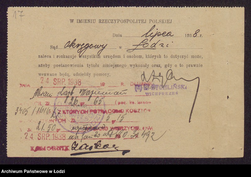 Obraz 19 z jednostki "Abram Lajb Wajnman- wyrób i sprzedaż towarów bawełnianych"