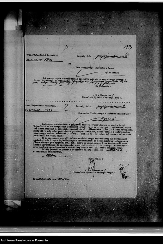 Obraz 17 z jednostki "Zatwierdzenie zakładu przemysłowego /Budowa magazynu/ fabryki drzewa/ / Bystrzyckiego w Orzechowie Zjednoczone Fabryki Przeróbki Drzewa"