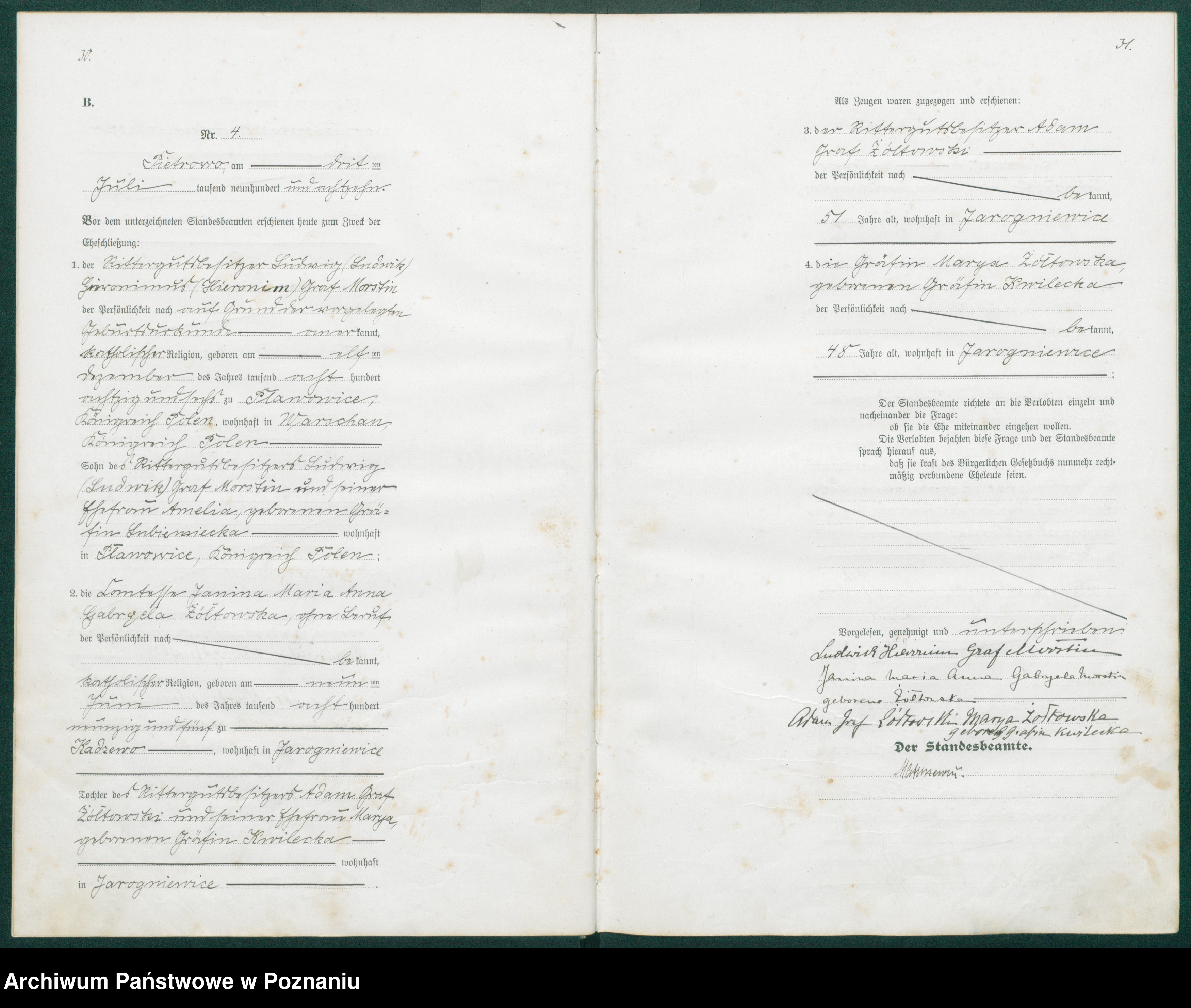 Skan z jednostki: [Rejestr główny małżeństw]