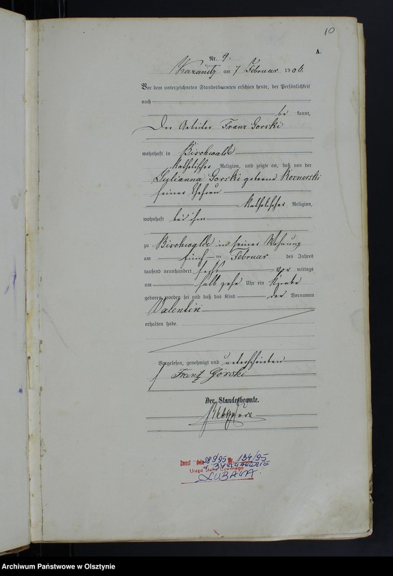 Obraz 12 z jednostki "Geburts-Haupt-Register Nr 1 -85, 1-77, 1-92, 1-76"