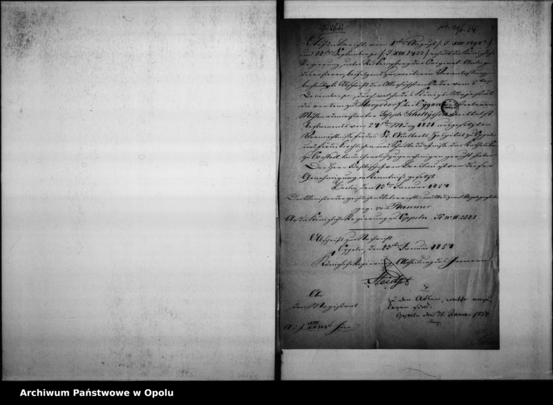 Obraz 5 z jednostki "Acta des Magistrats zu Oppeln betreffend: das von dem zu Margsdorf bei Cygan verstorbenen Mühlen-Administrator Joseph Scholtyssek ausgesetzte Vermächtniss für das St. Adalbert Hospital. de Anno 1854"